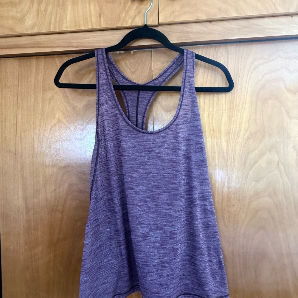 Lululemon Heathered wine colored Racerback Tank Top